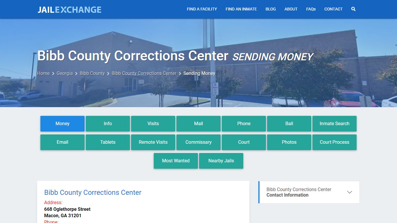 Send Money to Inmate - Bibb County Corrections Center, GA - Jail Exchange